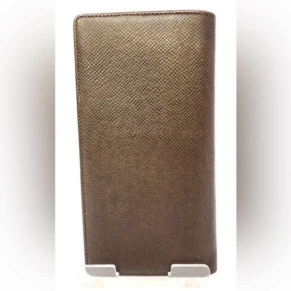Auth Louis Vuitton Taiga Brown Portefeuille Brother  M61697 EUC DC IN PHOTO - Picture 2 of 16